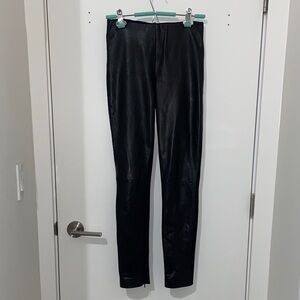 Danier Black Leather Pants Size 4